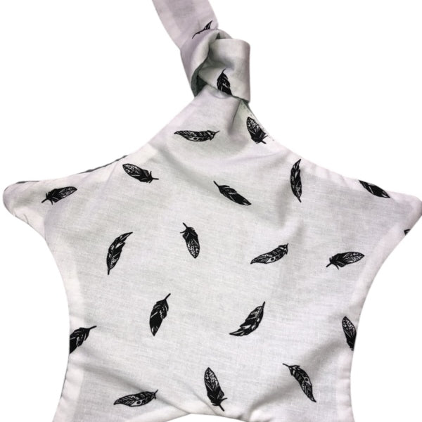 Speendoekje ster oud groen kleine veertjes