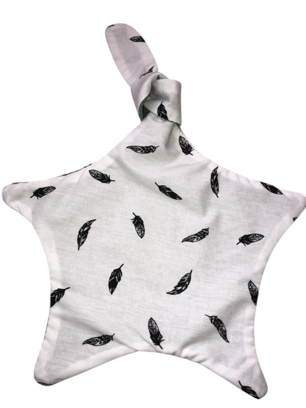 Speendoekje ster oud groen kleine veertjes