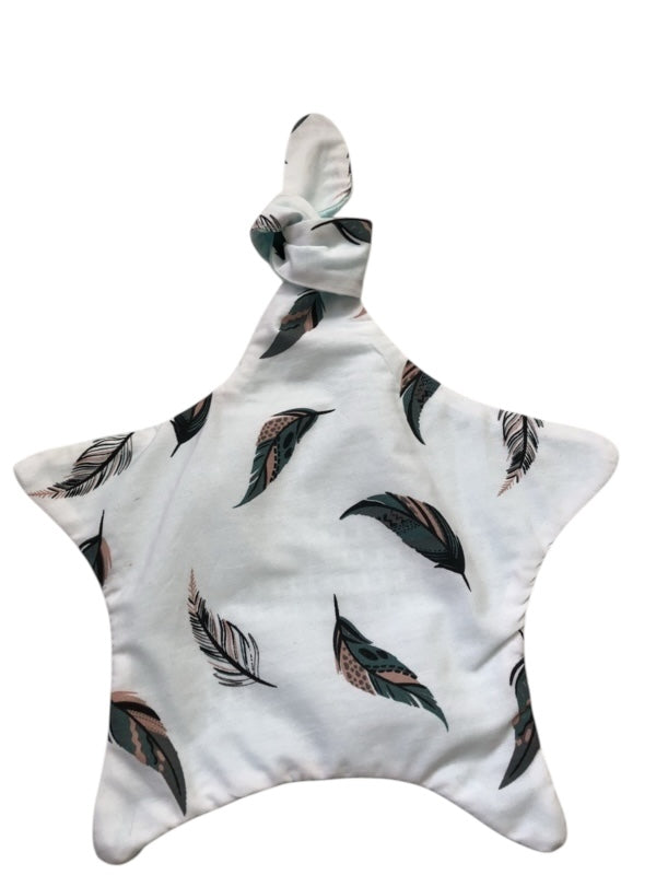 Speendoekje ster mint gekleurde veertjes