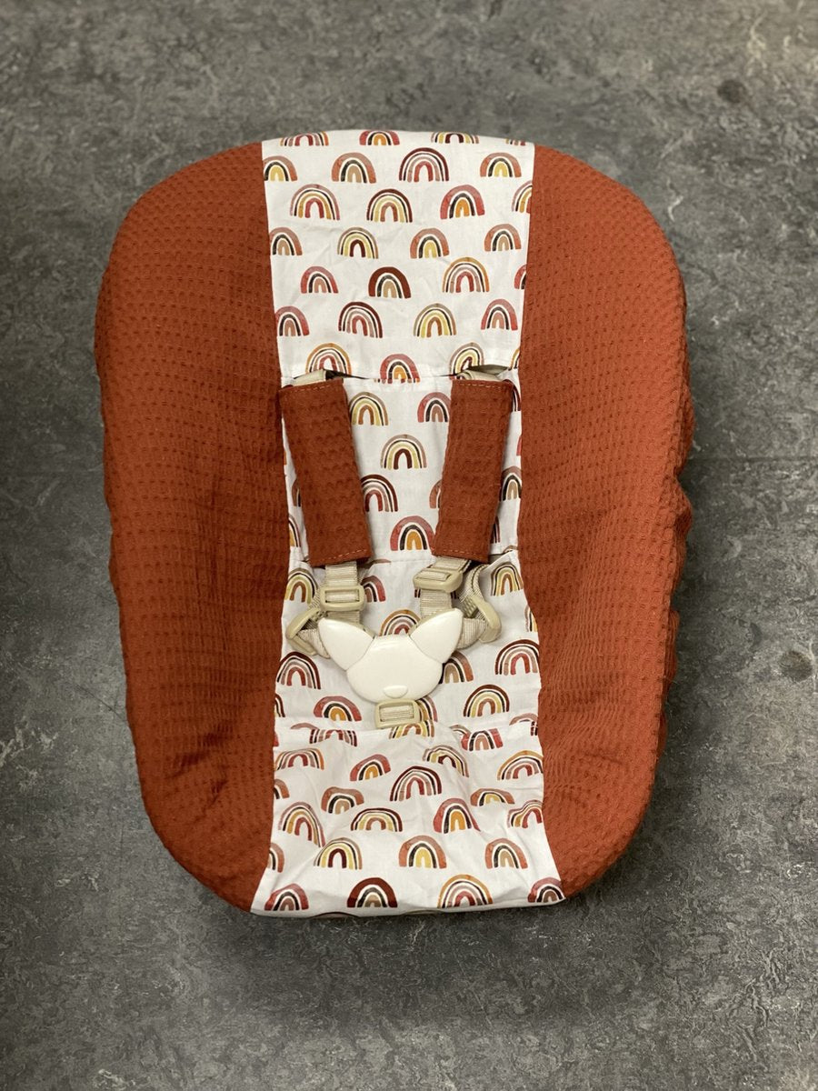 Stokke newborn cover copper brick rust rainbow